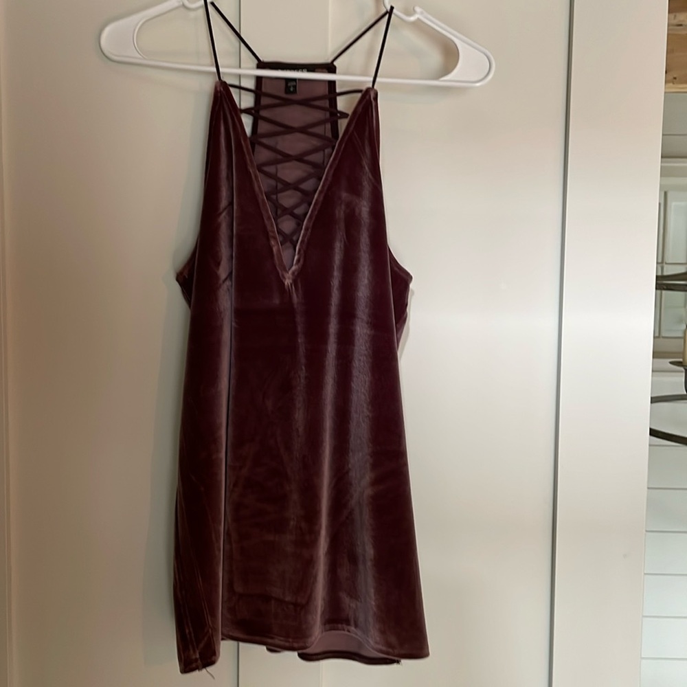 Blush velvet halter